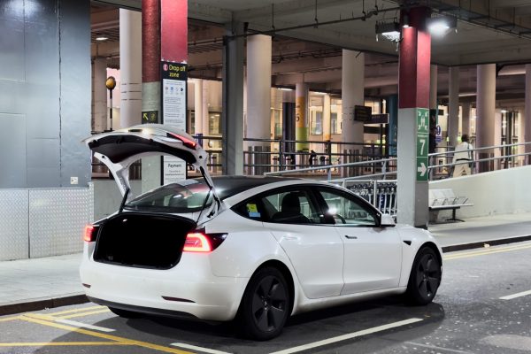 Tesla at Gatwick Airport